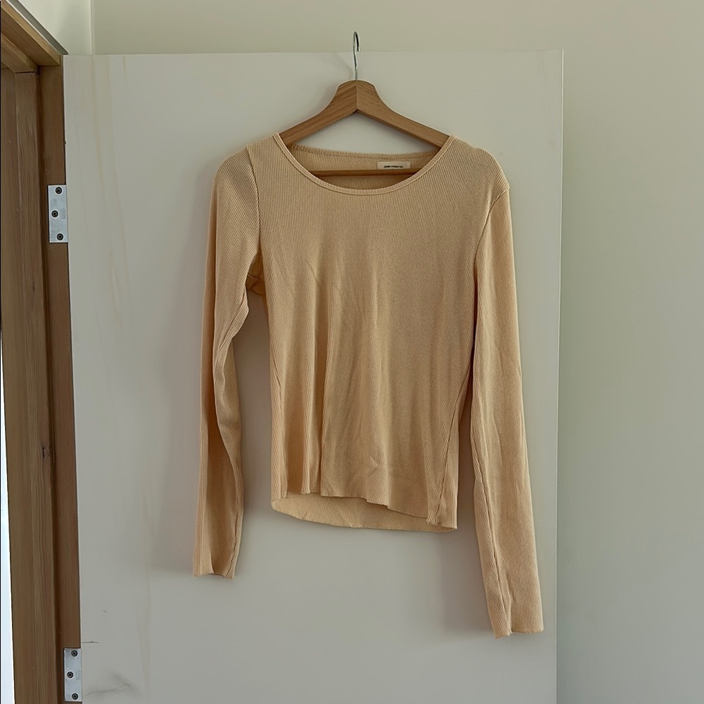 James Street Co Butter Yellow Ribbed Top